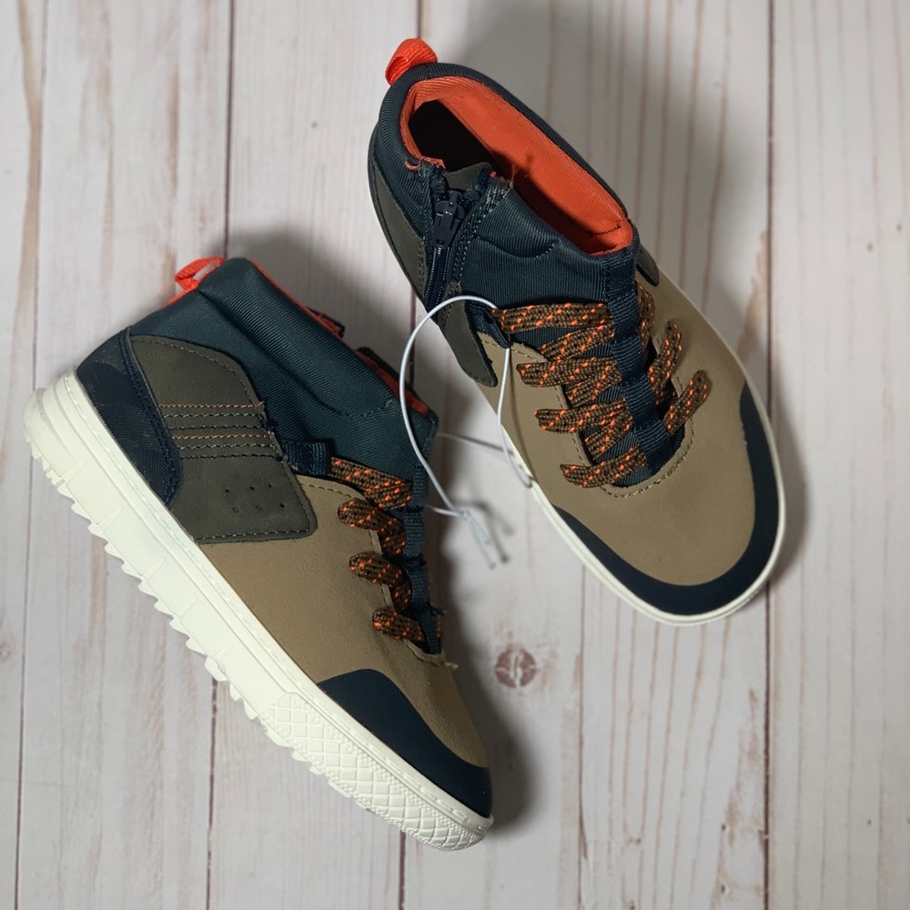 Cat & Jack Boys Grey Brennon High Top Sneakers